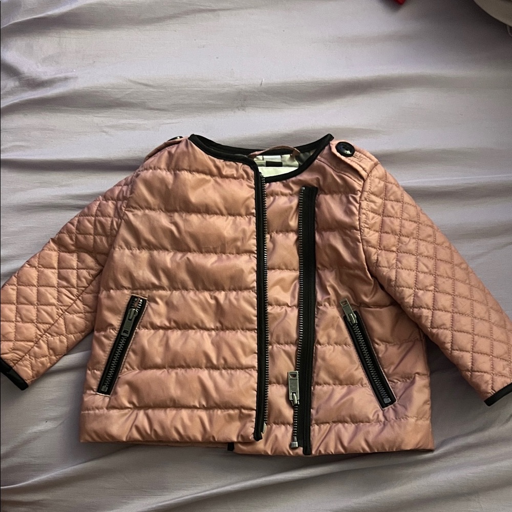 Burberry Kids Pink Puffer Jacket